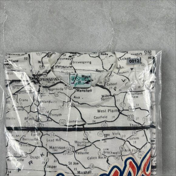 VTG Arkansas, USA All Over Print 90's Destination Map Single Stitch Shirt - XL - Picture 8 of 8